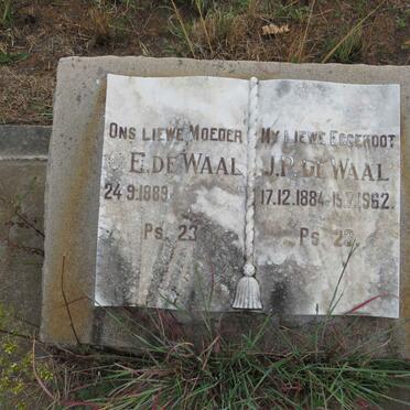 WAAL J.P., de 1884-1962 & C.E. 1889-