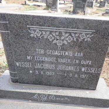 WESSELS Wessel Jacobus Johannes 1909-1977