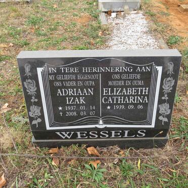 WESSELS Adriaan Izak 1937-2008 & Elizabeth Catharina 1939-