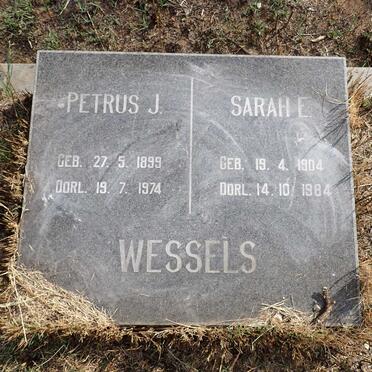 WESSELS Petrus J. 1899-1974 & Sarah E. 1904-1984