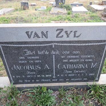 ZYL Jacobus A., van 1917-2010 & Catharina M. COETSEE 1920-1988