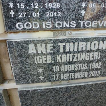 THIRION Ané nee KRITZINGER 1982-2013