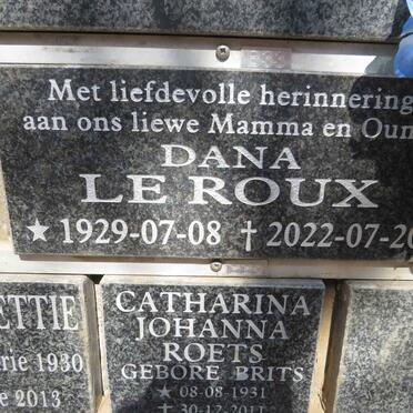 ROUX Dana, le 1929-2022