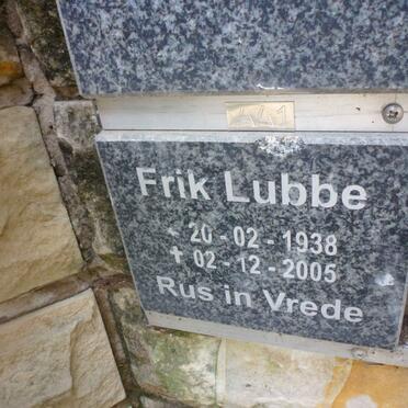 LUBBE Frik 1938-2005