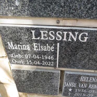 LESSING Marina Elsabe 1946-2022