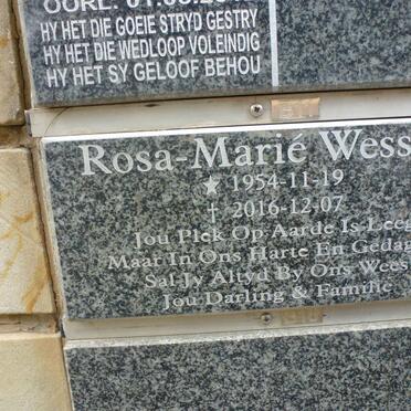 WESSELS Rosa-Marié 1954-2016