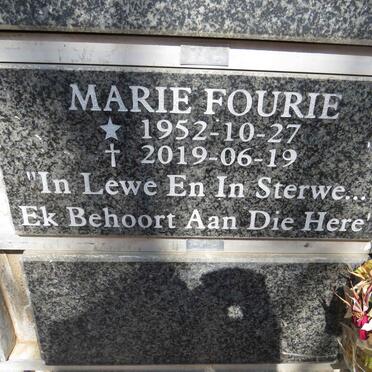 FOURIE Marie 1952-2019