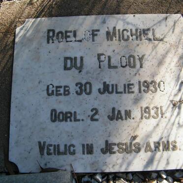 PLOOY Roelof Michiel, du 1930-1931