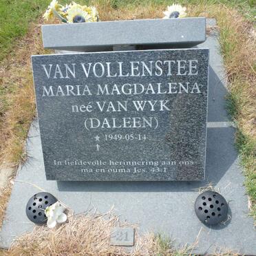 VOLLENSTEE Maria Magdalena, van nee VAN WYK 1949-