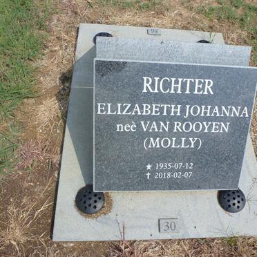 RICHTER Elizabeth Johanna nee VAN ROOYEN 1935-2018