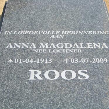 ROOS Anna Magdalena nee LOCHNER 1913-2009