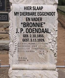 ODENDAAL J.P. 1855-1929 