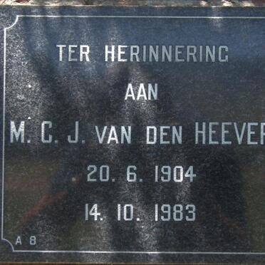 HEEVER M.C.J., van den 1904-1983