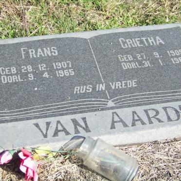 AARDT Frans, van 1907-1965 &amp; Grietha 1909-1967