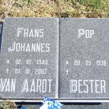 AARDT Frans Johannes, van 1940-2007 :: BESTER Pop 1938-
