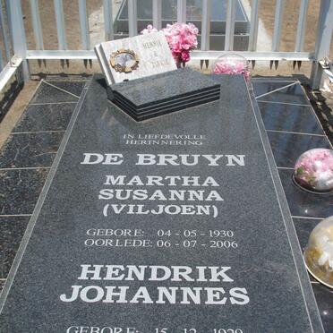 BRUYN Hendrik Johannes, de 1929- &amp; Martha Susanna VILJOEN 1930-2006
