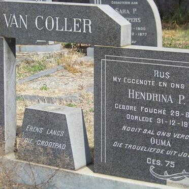 COLLER David Hercules, van 1903-1980 &amp; Hendrina P.C. FOUCHE 1906-1970
