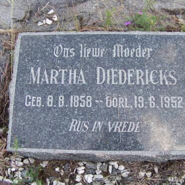 DIEDERICKS Martha 1858-1952
