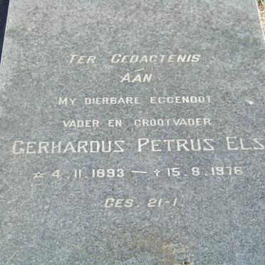 ELS Gerhardus Petrus 1893-1976