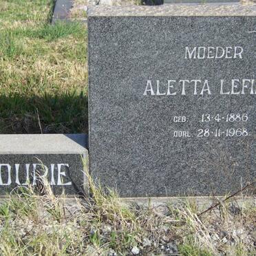 FOURIE Aletta Lefina 1886-1968
