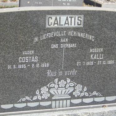 GALATIS Costas 1895-1969 &amp; Kalli 1909-1969