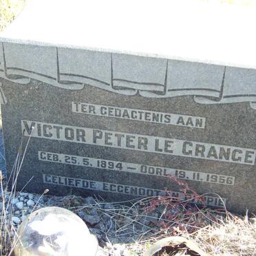 GRANGE Victor Peter, le 1894-1956