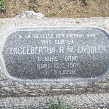 GROBLER Engelbertha R.M. nee HORNE -1965