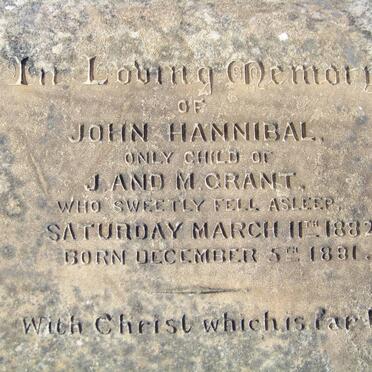 GRANT John Hannibal 1881-1882