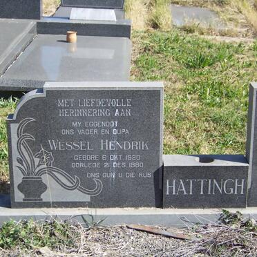 HATTINGH Wessel Hendrik 1920-1980