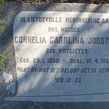 JOOSTE Cornelia Carolina nee POTGIETER 1888-1965