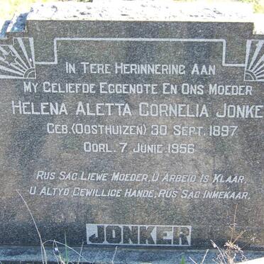 JONKER Helena Aletta Cornelia nee OOSTHUIZEN 1897-1956