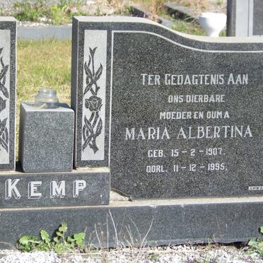 KEMP Petrus Daniel 1904-1969 &amp; Maria Albertina 1907-1995