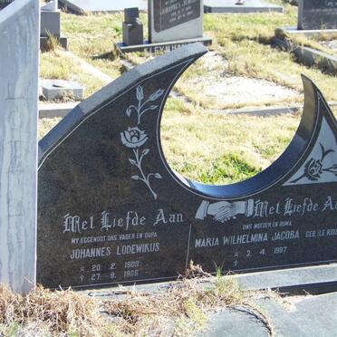 LOTTER Johannes Lodewikus 1900-1986 &amp; Maria Wilhelmina Jacoba nee LE ROUX 1907-