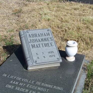 MATTHEE Abraham Johannes 1895-1975