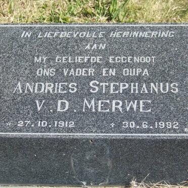MERWE Andries Stephanus, v.d. 1912-1982