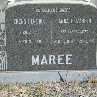 MAREE Erens Hendrik 1895-1980 &amp; Anna Elizabeth LABUSCHAGNE 1894-1977