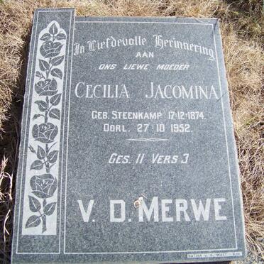 MERWE Cecilia Jacomina, v.d. nee STEENKAMP 1874-1952