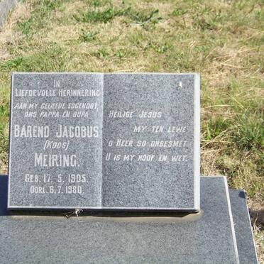 MEIRING Barend Jacobus 1905-1980