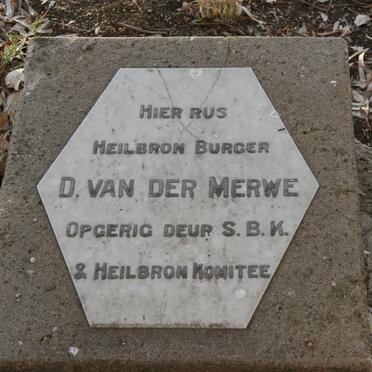 MERWE D, van der