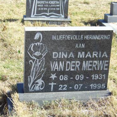 MERWE Dina Maria, van der 1931-1995