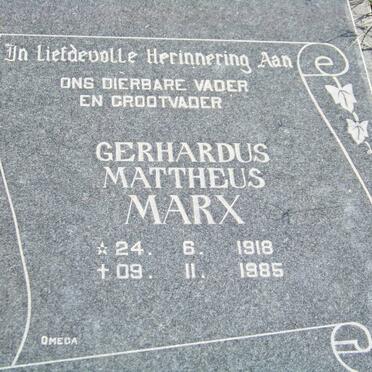 MARX Gerhardus Mattheus 1918-1985