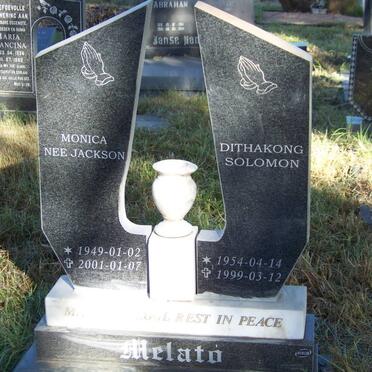 MELATO Dithakong Solomon 1954-1999 &amp; Monica JACKSON 1949-2001