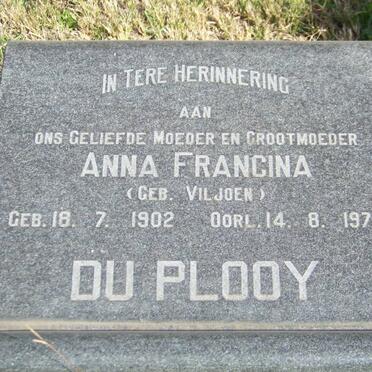PLOOY Anna Francina, du nee VILJOEN 1902-1975