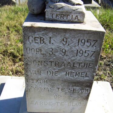 PLESSIS Tertia, du 1957-1957