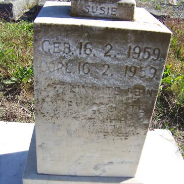 PLESSIS Susie, du 1959-1959