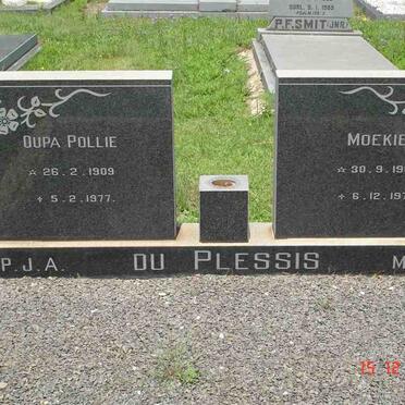PLESSIS P.J.A., du 1909-1977 &amp; M.S.E. 1907-1977