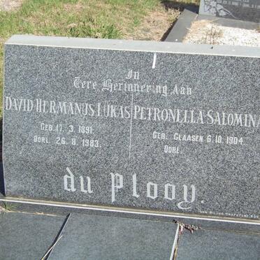 PLOOY David Hermanus Lukas, du 1891-1983 &amp; Petronella Salomina CLAASEN 1904-