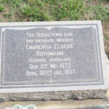 ROTHMANN Emarentia Elsebe nee JORDAAN 1872-1937