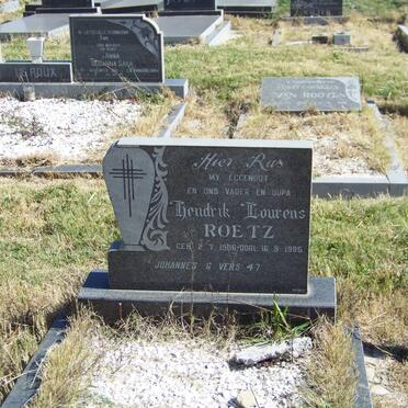 ROETZ Hendrik Lourens 1906-1985