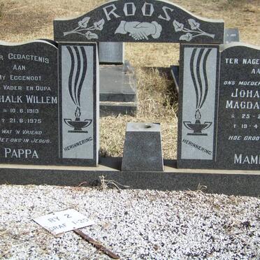ROOS Schalk Willem 1913-1975 &amp; Johanna Magdalena 1911-1997